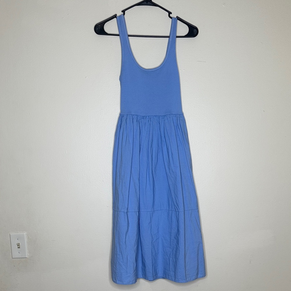 Zara Light Blue Sleeveless Midi Dress